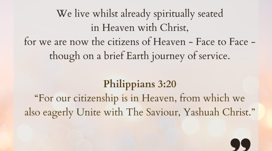 We are citizens of Heaven